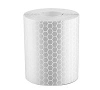 LDAUYZLING - rouleau de bande adhésive réfléchissante de sécurité, 5cm x, autocollant pour remorques, voitures, vélos (Argent)