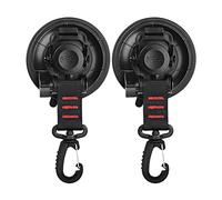 LdawyDE 2 Ancres à Ventouse avec Boucle à Crochet rotative à 360 ° Crochets de Fixation à Ventouse pour Tente de Voiture Crochet à Ventouse pour Voiture