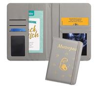 LdawyDE Étui de protection en cuir synthétique pour carnet de maternité avec compartiments pour ranger des cartes d'assurance, des images à ultrasons et un carnet de vaccination