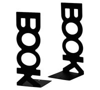LdawyDE Serre Livre, 2 Cale Livre en métal Porte-Livres Book Étagères pour Bureau Décoration de Bureau pour Livres Films CD Jeux vidéo