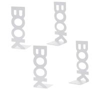 LdawyDE Serre Livre, 4 pièces Cale Livre, Serre Livre Original Couverts Styles, Blanc Serre Livres Anti-Rayures Séparateurs de Livres décoratifs pour Cuisine École, Librairie et Bibliothèque