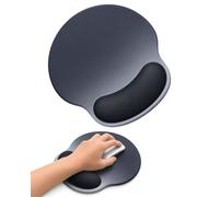 LDBEMG Tapis de souris ergonomique avec repose-poignet en gel, antidérapant et durable, noir, 1 unité
