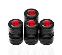LDBKFD 4 Pieces Bouchon Valve Pneu Voiture pour Dodge RAM 1500 2019-2024, Voiture Bouchons Valve avec Joint Etanchéité Capuchon Antipoussière Roue,Black