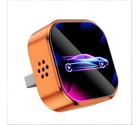 LDBKFD Adaptateur sans Fil CarPlay & Android Auto 2-en-1 pour Mercedes-Benz EQB 300 2025, Mini Dongle USB Plug & Play pour Conversion Filaire vers sans Fil,Orange