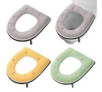 LDBKLGHJ Housses de Siège de Toilette - 3 Packs de Sièges de Toilette en Polyester, Coussins Doux, Écologiques, Facilement Lavables et Détachables