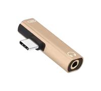 Ldbuejiaja Adaptateur de musique USB type C vers 3,5 mm en aluminium - Technologie double cœur pour une meilleure expérience sonore - Double processeur audio de type C