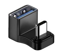Ldbuejiaja Adaptateur d'extension USB 3.0 femelle vers type C OTG pour ordinateur portable, tablette, coude à 180 degrés vers le haut et vers le bas