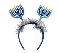 Ldbuejiaja Bandeau de cheveux juif Hanoukka Menorah Headbands Menorah Chemins de tête Décoration créative Accessoires de fête Décoration festive
