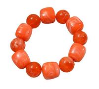 Ldbuejiaja Bracelet à paillettes en polyacrylique, complément simple et tendance, poignée simple, ordonnée, inoxydable, bracelet à perles carrées rondes uniques, incohérentes, Einheitsgröße, comme