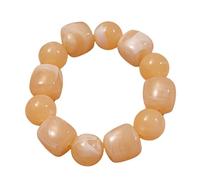 Ldbuejiaja Bracelet à paillettes en polyacrylique, complément simple et tendance, poignée simple, ordonnée, inoxydable, bracelet à perles carrées rondes uniques, incohérentes, Einheitsgröße, comme