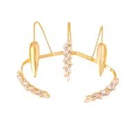 Ldbuejiaja Bracelet scintillant avec griffes en strass - Bracelet léger en cuivre pour un usage quotidien confortable, m, comme décrit