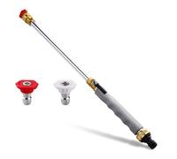 Ldbuejiaja Buse de tuyau haute performance pour tuyau d'arrosage avec 2 pointes haute pression pour lavage de voiture, tâches de nettoyage de voiture, buse de pistolet à eau en acier inoxydable et