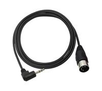 Ldbuejiaja Câble adaptateur Auditory à angle droit de 3,5 mm vers DIN5P à 5 broches, compatible avec équipement de studio, câble adaptateur avec connecteur en forme de L