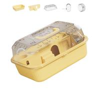 Ldbuejiaja Cage à hamster en plastique sûre non toxique à deux niveaux, démontage facile, pour petits animaux de compagnie, pour observer la sécurité des animaux domestiques, hamster portable