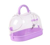 Ldbuejiaja Cage ventilée pour petits animaux avec flux d'air supérieur, vision claire, bouteille d'eau pour surveillance des animaux de compagnie, excursions en plein air, cage de voyage pour hamster