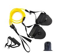 Ldbuejiaja Ceinture d'entraînement, bande de résistance, entraînement des bras de natation, corde de traction avec pagaie, entraîneur de force des bras, utilisation facile de la bande d'exercice de