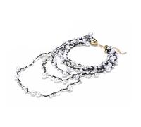 Ldbuejiaja Collier avec perles synthétiques, longueur réglable, bijou cascade, chaîne de clavicule pour tenues quotidiennes, collier de perles fait à la main, longueur réglable