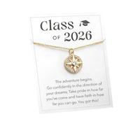 Ldbuejiaja Collier tendance en forme de boussole pour un usage quotidien et des occasions spéciales. Accessoire tendance pour suivre votre direction, Einheitsgröße, comme décrit, Comme décrit