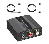 Ldbuejiaja Convertisseur de son optique coaxial 4K @ 60 Hz HDTV numérique vers analogique accessoire amplificateur