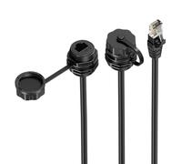 Ldbuejiaja Coupleur IP68 RJ45 avec construction ABS robuste, montage sur panneau Cat6-RJ45 pour des applications d'extension réseau fiables, lien d'extension étanche