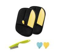 Ldbuejiaja Éliminateur de peluches portable, corps de gant pour poils d'animaux pour une utilisation facile, réutilisable pour chat, gants de peluches à main, outil de nettoyage lavable pour animaux