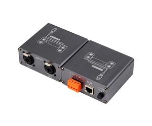 Ldbuejiaja Extendeur XLR 6,5 mm de musique vers Ethernet avec isolation phonique pour appareils professionnels RJ45 Cat5/Cat6 Ethernet Extender Sound Net Elongator