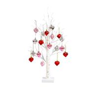 Ldbuejiaja Guirlande lumineuse d'extérieur à LED en forme de cœur - Structure en plastique imperméable - Convient pour une installation facile - Lumière LED d'arbre