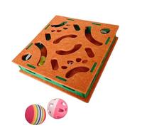 Ldbuejiaja Jouet robuste en feutre pour chat avec 2 balles pour un jeu interactif, la stimulation mentale et l'activité physique, jouet portable pour animal de compagnie
