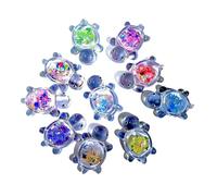Ldbuejiaja Lot de 10 breloques en plastique multifonctionnelles, accessoires de fabrication de bijoux, en forme de tortue, porte-clés, adaptés pour les pendentifs en coquillage faciles à porter