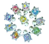 Ldbuejiaja Lot de 10 breloques en plastique multifonctionnelles, accessoires de fabrication de bijoux, en forme de tortue, porte-clés, adaptés pour les pendentifs en coquillage faciles à porter