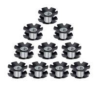 Ldbuejiaja Lot de 10 casques de commande de vélo - Écrou étoile - Noyaux de montage avant - Tête de tube de direction - Vis fixées à l'avant - Noyaux de support de fourche - Vis de fixation