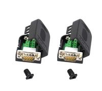 Ldbuejiaja Lot de 2 adaptateurs DB9 broches 9 broches sans soudure D SUB RS232-RS485 module de borne de connexion avec vis/écrou