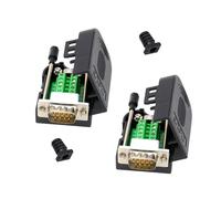 Ldbuejiaja Lot de 2 adaptateurs DB9 broches 9 broches sans soudure D SUB RS232-RS485 module de borne de connexion avec vis/écrou