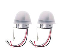 Ldbuejiaja Lot de 2 interrupteurs compacts pour lampe de route, 50-60 Hz, 10 A, étanches, sensibles et automatiques