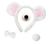 Ldbuejiaja Lot de 4 bandeaux légers avec nœud papillon, queue de nez, accessoires de cosplay pour un changement rapide de costume, adapté pour les spectacles de costume