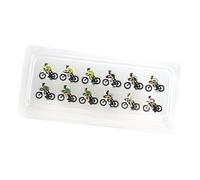 Ldbuejiaja Lot de 6/12 figurines de cyclistes miniatures en plastique pour décoration de la maison et cadeau artisanal, petit modèle de cyclisme à l'échelle