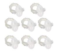 Ldbuejiaja Lot de 8 bracelets élastiques en perles faites à la main pour mariée, fête sur la plage