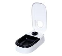 Ldbuejiaja Mangeoire automatique pour chat avec deux sections pour différents goûts, montage rapide en quelques instants, bols lavables au lave-vaisselle, gamelle en ABS pour animaux