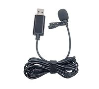 Ldbuejiaja Micro cravate portable USB mains libres cordon ligne omnidirectionnelle pour ordinateur portable boutonnière