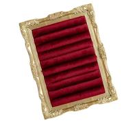 Ldbuejiaja Organiseur artistique pour bagues et boucles d'oreilles avec surface douce et veloutée et construction en résine robuste pour une présentation élégante de bijoux, vitrine de bijoux tendance