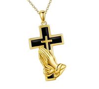 Ldbuejiaja Pendentif en acier inoxydable pour enterrement de feu, à ouvrir, design croisé à la main, médaillons pour cendres d'animaux de compagnie, souvenir, port confortable, cadeau souvenir pour