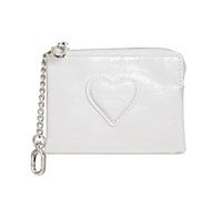 Ldbuejiaja Petit portefeuille élégant en cuir synthétique en forme de cœur avec plusieurs emplacements pour cartes et fermetures éclair pratiques pour un usage quotidien. Joli portefeuille en forme de
