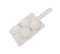 Ldbuejiaja Plaque de détection de mastite en 4 pièces, chambre de 35 ml, construction en plastique pour contrôle de santé des vaches, plaque de diagnostic vétérinaire