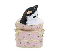 Ldbuejiaja Plateau à bijoux délicat inspiré des pattes avec compartiment dissimulé, support cadeau portable pour une utilisation en voyage, vaisselle de salle de bain étanche, taille unique, comme