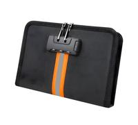 Ldbuejiaja Poche ignifuge avec plusieurs compartiments, sécurité du code de passe et plan compact pour l'organisation sûre des visas, de l'argent liquide et des mises en page, poche pour documents