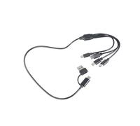 Ldbuejiaja Port Link USB A vers 4 x USB Câble d'appareil simultané 5 V de 4 appareils Double port