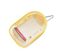 Ldbuejiaja Porte-clés élégant en PVC pour petits objets, organiseur de sacs décoratifs, cadeau pour enfants, porte-clés portable en PVC, Burger jaune