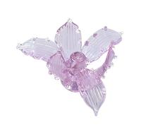 Ldbuejiaja Porte-encens en verre en forme de fleur - Brûleur de parfum - Décoration d'intérieur moderne - Style pour méditation - Décoration d'intérieur - Brûleur parfumé en verre