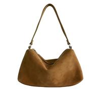 Ldbuejiaja Portefeuille contemporain en daim sous le bras - Capacité spacieuse - Sac à main avec dessus - Sac à bandoulière décontracté - Accessoire de voyage indispensable - Selles en daim - Rétro