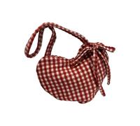 Ldbuejiaja Sac à bandoulière en polyester avec motif d'amour et sangle réglable, convient pour différentes occasions, portefeuille élégant avec motif cœur, rouge